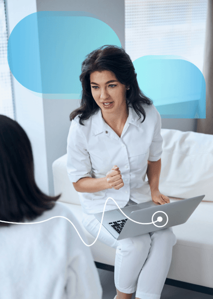 Woman getting feedback