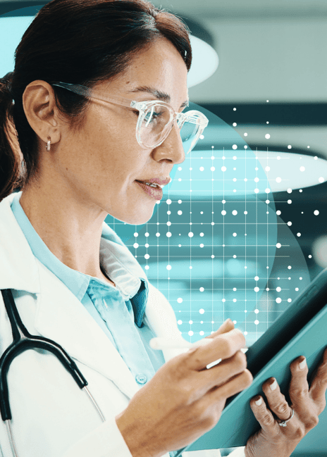 Woman using tablet