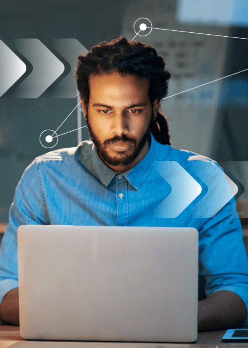 Man using laptop